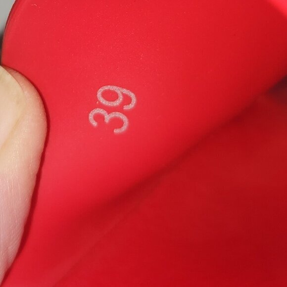 Givenchy Paris, Red Slide Flat Sandals, Authentic - Picture 9 of 11